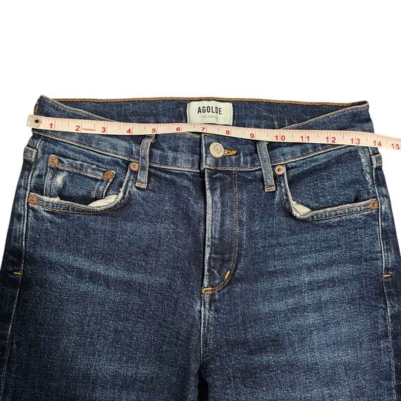 Agolde Sophie Mid Rise Ankle Skinny Denim Blue Jean Button Fly Size 26 - Picture 5 of 9